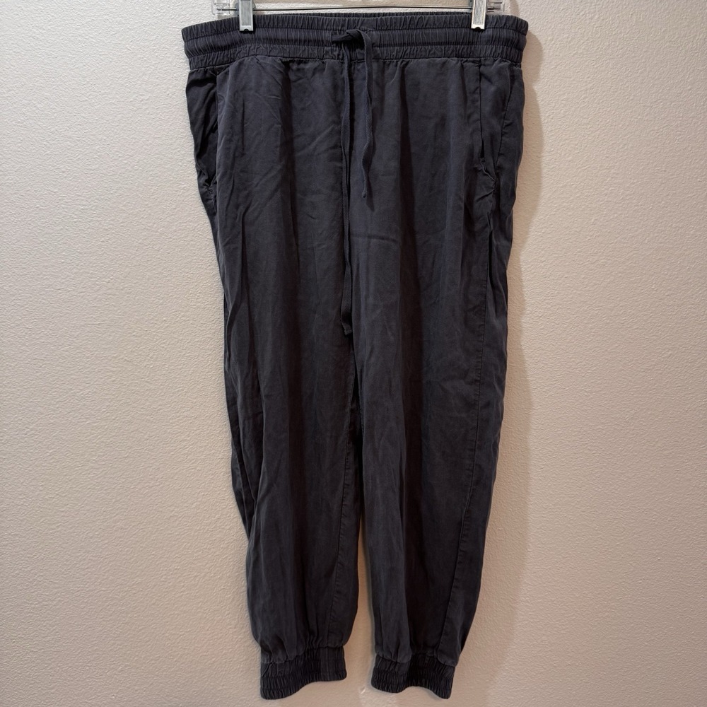 Cloth‎ & Stone Women's  Gray Pull On Jogger Pants Elastic Waist Size M Pockets